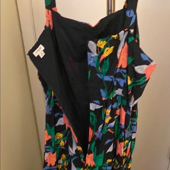 J. Crew Navy and Orange Sleeveless Maxi Dress - Picture 6 of 7